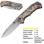 Kilimanjaro Gear Victus Folding Knife,3in,Camo Handle, Black Plain Edge KJ910089
