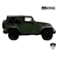 King 4WD Replacement Soft Top, Jeep Wrangler JK 2 Door 2007 - 2009, w/ Tinted Windows, Black Diamond, 14010335