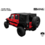 King 4WD Replacement Soft Top, Jeep Wrangler Unlimited JK 4 Door 2007 - 2009, w/ Tinted Windows, Black Diamond, 14010435