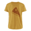 Klattermusen Eir Rain Short Sleeve Tee, Womens, Dark Honey, Small, 20623W82-400-S