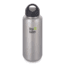 Klean Kanteen Classic W/M w/ Loop Cap, 40oz, Stainless, Silver, 18/8 Stainless Steel, Polyprop, KK-43649