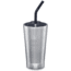 Klean Kanteen Insulated Tumbler w/Straw Lid And Straw, 16oz, Brushed Stainless, 16oz, 1005725