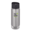 Klean Kanteen Insulated Wide W/ Caf Cap 2, 16oz, Stainless, Silver, 18/8 Stainless Steel, Polyprop, KK-43755