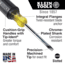 Klein Tools Phillips and Square Screwdriver Set, Slotted, 5Piece, Black/Yellow, 85445