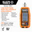 Klein Tools GFCI Receptacle Tester w/LCD, Orange/Black, RT250