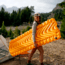 Klymit Insulated Static V Sleeping Pad, Safron, Regular, 1409834
