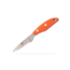 Knives of Alaska Badger Fixed Blade Knife, 2.64in, D2 Tool Steel, Drop Point Blade, Santoprene, Orange Handle, 00041FG