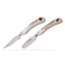 Knives of Alaska Muskrat/Cub Bear Combo Fixed Blade Knives, 2.25in/2.75in, Magnacut Stainless Steel, Round Tip/Caping Blade, Stag, White/Brown, 00107FG