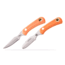 Knives of Alaska Muskrat/Cub Bear Combo Fixed Blade Knives, 2.25in/2.75in, Magnacut Stainless Steel, Round Tip/Caping Blade, Suregrip, Orange, 00106FG
