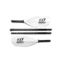 Kokopelli Packraft 4-Piece Breakdown Paddle, White, KO-PADDLE