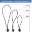 Kotap Black Ball Bungee, 6in, Black, 25Pk, BB-6B