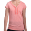 Vega Henley Short Sleeve Shirt - Womens-Peach-Large