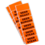 LEM Products 144 Labels Freezer Label Set, Orange, 125B