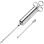LEM Products 4oz Metal Meat Injector with 2 needles, Chrome, 839