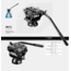 Leofoto BV-5 Mini Fluid Head for Optics w/ Standard Handle, Arca Compatible, Black, BV-5