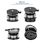 Leofoto LB-75 Leveling Head w/ Butterfly Handle, Black, LB-75
