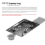 Leofoto LCH-3S Ultimate Laptop Tray, 1/4 and 3/8, Black, LCH-3S