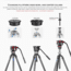 Leofoto LM-324CL&amp;LH-55LR X Version Tripod w/ 75mm Bowl&amp;Platform w/ LH Ballhead Set, Black, LM-324CLX+LH-55LR