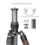 Leofoto LX-225CT/XB-32Q Reversible Travel Tripod w/ Ball Head Set, Black, LX-225CT+XB-32Q