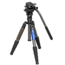 Leofoto LX-255CT/BV-1 Reversible Travel Tripod w/ Bino Fluid Head Kit, Black, LX-225CT+BV-1