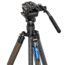Leofoto LX-284CT-BV-5B Reversible Travel Tripod w/ Bino Fluid Head Kit, Black, 6940828313729