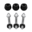 Leofoto TFS-US Long Spike/Rubber Foot Set 3/8 Thread - Set of 4, Black, TFS-US