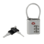 Lewis N Clark Travel Sentry Combo Lock with Keys, Silver TSA44