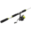 Lew's MACH 1 Spinning Rod, 7ft 2in, 2-PC IM7 Graphite Rod w/ Medium-Heavy  and Fast, Winn Dri-Tac Split-Grip, Graphite Skeletal Reel Seat, White/Black/Green, M172MHS-2