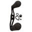 Lew’s Custom Shop Aluminum Handle Standard Round, 95mm Handle, Winn Dri-Tac Knobs, Black, CSBAHB
