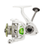 Lew’s MACH 1 Spinning Reel, SZ 100 Reel, 9+1 Bearings, 5.2-1 Ratio, Graphite Frame, Speed Gears, Speed Lube, Multi-Disc Drag, Reversible Retrieve, Metallic White/Gray/Green, MH100G3