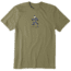 Life Is Good Crusher Tee Hiking Jake T-Shirt - Mens, Fatigue Green, Small, 56493-S