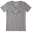 Life Is Good Happy Trails Vista Cool Tee Womens, Slate Gray, Small, 53814-S