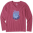 Life Is Good Star Struck Long Sleeve Crusher Vee, Wild Cherry, Large, 53997-L