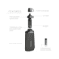 LifeStraw Peak Series Collapsible Squeeze Water Bottle Filter System, One Size, Dusty Mountain Blue, 650ml, LSPSFXMLMB1