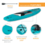 Lifetime Products Horizon 100 Stand-Up Paddleboard w/Paddle, Teal, 90715