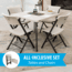 Lifetime Products 37-Inch Fold-In-Half Table and 4 Chairs Set