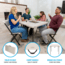 Lifetime Products 37-Inch Fold-In-Half Table and 4 Chairs Set