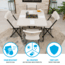Lifetime Products 37-Inch Fold-In-Half Table and 4 Chairs Set