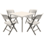 Lifetime Products 37-Inch Fold-In-Half Table and 4 Chairs Set