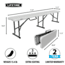 Lifetime Products 6-Foot Fold-In-Half Light Commercial Bench
