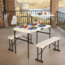 Lifetime Products Folding Picnic Table with Benches