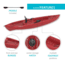 Lifetime Products Tamarack 100 Sit-On-Top Kayak w/Paddle, Red, 90486