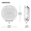 Lightforce Performance Lighting Genesis LED 140W 2 Power Positioning - Single, 8 inch, DL210LED-GJQC