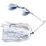 Lunker Lure Proven Winner Double Colorado Blade Spinnerbait, White Head/White Silver Flake Skirt, 1/4oz, PW0514