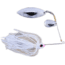 Lunker Lure Proven Winner Double Indiana/Willow Blade Spinnerbait, White Head/White Silver Flake Skirt, 3/8oz, PW0938