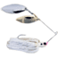 Lunker Lure Proven Winner Double Willow Blade Spinnerbait, White Head/White Silver Flake Skirt, 3/4oz, PW3434