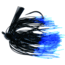 Lunker Lure Rattle Flip Jig, 3/8 oz, Black/Blue Tip, 5038-4015