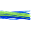 Lunker Lure Skirt, Chartreuse/White/Silver Flake, 3 1/2in, 3/Pack, SK2303