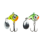 Lunkerhunt Big Eye Tail Spin Jig, Fire Tiger Glow, 1.2in &amp; 3/8 oz, BEJ203