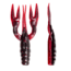 Lunkerhunt Finesse Craw Creature Bait, 8 Pack, 3in, Crimson Craw, 8-FC07